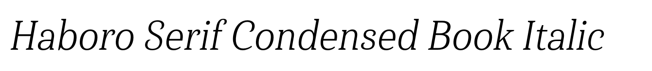Haboro Serif Condensed Book Italic image